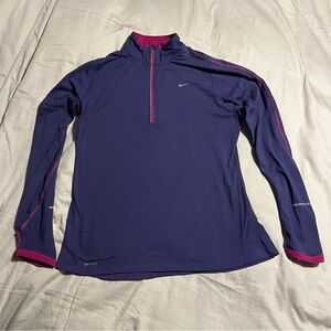 Nike Dri Fit quarter zip long sleeve running top